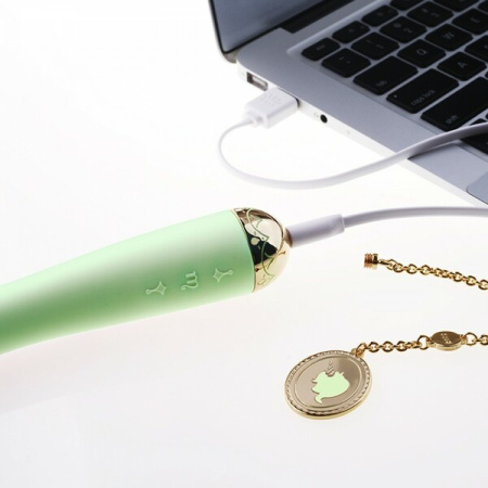 Вибратор для точки G с подключением к телефону ZALO Momoko Melon Green || 
