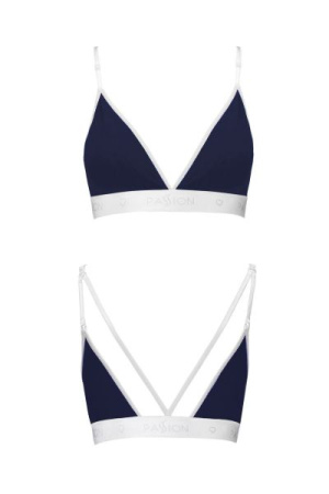 Спортивный топ с двойными бретелями Passion PS007 TOP navy blue, size S || 