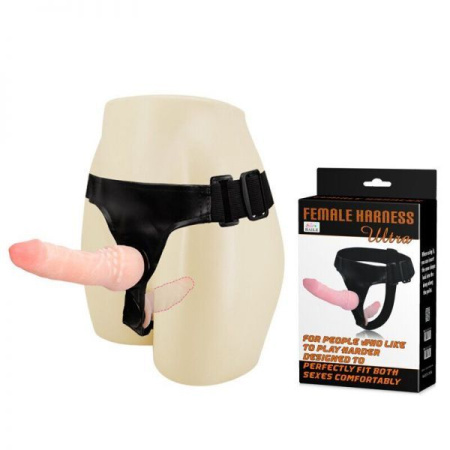 Страпон с вагинальной пробкой Female Harness Ultra || 