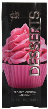 ПРОБНИК Съедобный Лубрикант WET Desserts Frosted Cupcake (со вкусом кекса) 10 мл