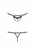 Откровенные трусики-стрепы с кружевом SOLON THONG black L/XL - Passion Exclusive