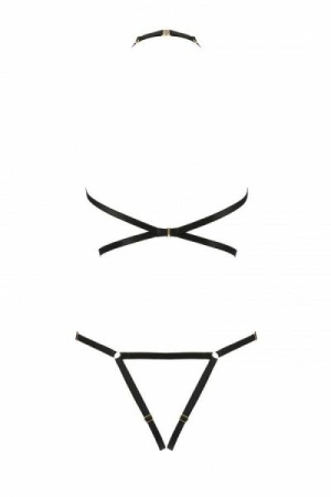 Портупея-боди из стреп IVENA black S/M - Passion Exclusive || 