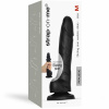 Реалистичный фаллоимитатор Strap-On-Me Sliding Skin Realistic Dildo Black - M, эффект подвижной кожи || 