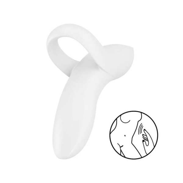 Вибратор на палец Satisfyer Bold Lover White, гибкий Вибратор на палец Satisfyer Bold Lover White, гибкий