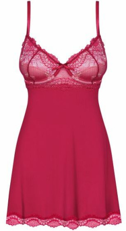 Бебидолл Obsessive Rosalyne babydoll & thong red S/M || 