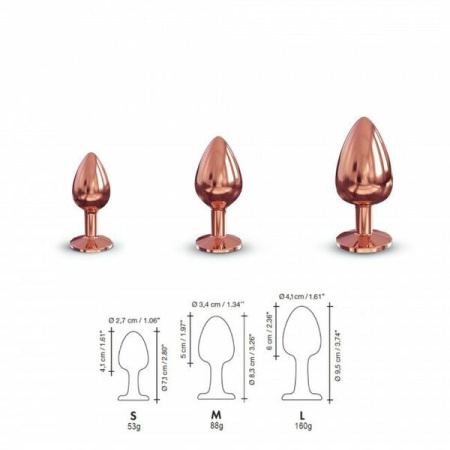 Металлическая анальная пробка с украшением в виде кристалла Dorcel - Diamond Plug L || 
