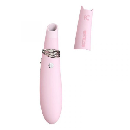 Вакуумный стимулятор с вибрацией KisToy Miss CC Pink, можно использовать как вибратор, диаметр 36мм || 