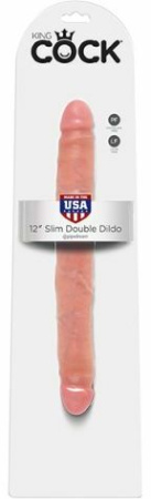 Фаллоимитатор двойной KING COCK 12INCH SLIM DOUBLE, FLESH || 