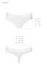 Трусики-бразилиана из хлопка Passion PS005 PANTIES white, size XL || 