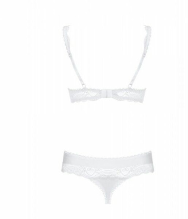 Комплект открытая грудь Obsessive Miamor 2 pcs set white S/M || 