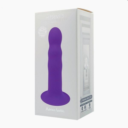 Дилдо с присоской Adrien Lastic Hitsens 3 Purple, отлично для страпона, диаметр 4,1см, длина 18,2см || 