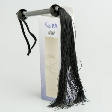 F61405 Плетка SILICONE FLOGGER WHIP BLACK || 
