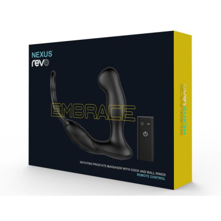 Массажер простаты Nexus Revo Embrace с вращающейся головкой и с эрекционным кольцом || 