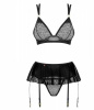 Комплект черный 3 предмета Obsessive 859-SEG-1 set L/XL || 