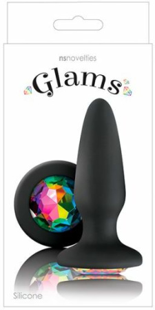 Анальная пробка GLAMS RAINBOW GEM || 