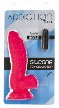 Фаллоимитатор ADDICTION - Tom 7" Dildo With Balls - Pink || 