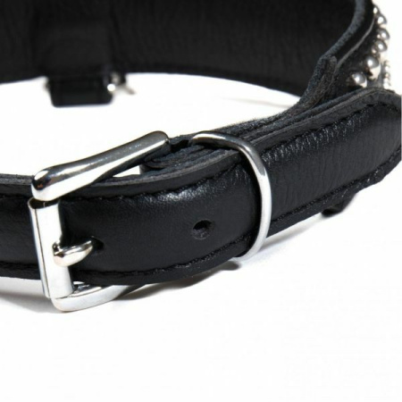 Ошейник Leather Crystal Diamonds, Black || 