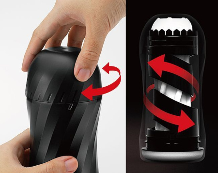 Мастурбатор Tenga Air-Tech TWIST Tickle Red с изменяемой тугостью обхвата, эффект глубокого минета || 