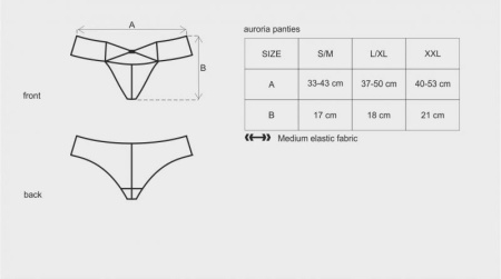Трусики синие Obsessive AURORIA Panties L/XL || 