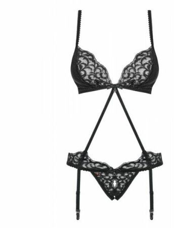 Боди Laluna crotchless teddy black S/M || 