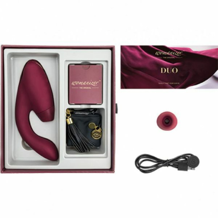 Инновационный Бесконтактный Стимулятор Womanizer Duo Bordeaux || 