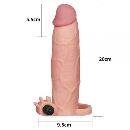 Насадка с вибрацией Add 3" Vibrating Penis Sleeve, Flesh || 
