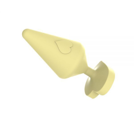 Анальный плаг Large Luv Heart Plug, Yellow || 