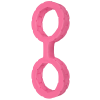 Наручники из силикона Doc Johnson The Cuffs Large - Pink, хорошо тянутся, для рук и для ног