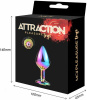 Металлическая анальная пробка MAI Attraction Toys №73 RAINBOW || 