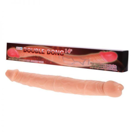 Двойной фаллоимитатор Double Dong 14", Flesh || 