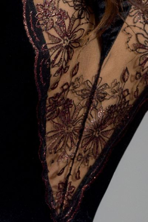 Пеньюар BRIDA PEIGNOIR black L/XL - Passion Exclusive, трусики || 