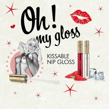 Согревающий и охлаждающий блеск для сосков Bijoux Indiscrets Kissable Nip Gloss DUET (2 х13мл) || 
