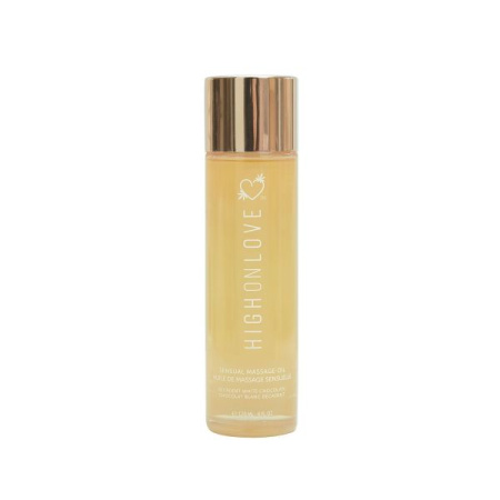 Массажное масло HighOnLove Massage Oil - Decadent White Chocolate (120 мл) с маслом семян конопли || 