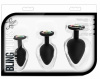 Набор анальных пробок LUXE BLING PLUGS TRAINING KIT BLACK || 