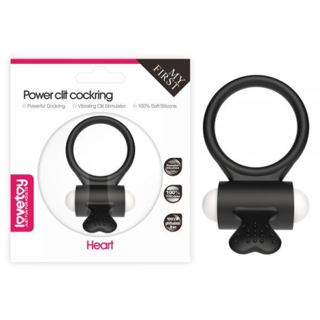 Эрекционное виброкольцо Power Clit Cockring , Black || 