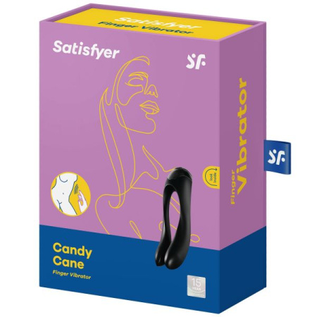 Вибратор на палец Satisfyer Candy Cane Black || 