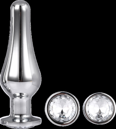 DT21874 Набор анальных пробок конической формы Dream Toys GLEAMING LOVE PLEASURE SET SILVER