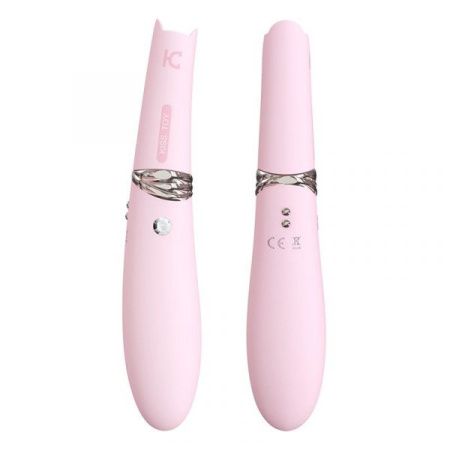 Вакуумный стимулятор с вибрацией KisToy Miss CC Pink, можно использовать как вибратор, диаметр 36мм || 