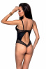 Боди из эко-кожи и кружева Loona Body black XXL/XXXL - Passion || 