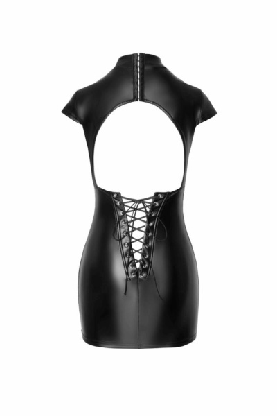 Платье Noir Handmade F309 Fantasy wetlook mini dress with lace up back