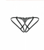 Трусики Obsessive Chiccanta crotchless panties black S/M || 