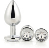 Набор анальных пробок Dream Toys GLEAMING LOVE SILVER PLUG SET || 