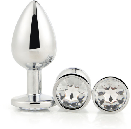 Набор анальных пробок Dream Toys GLEAMING LOVE SILVER PLUG SET || 