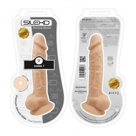 Фаллоимитатор SilexD Tomas Flesh (MODEL 1 size 9in), двухслойный, силикон+Silexpan, диаметр 4,9см || 