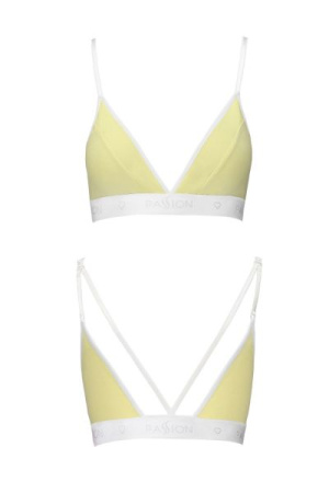 Спортивный топ с двойными бретелями Passion PS007 TOP yellow, size XL || 