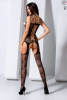 Откровенный бодистокинг с глубоким декольте Passion BS075 black || 