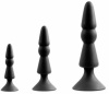 Набор анальных плагов MENZSTUFF 3-PIECE ANAL CONE SET BLACK