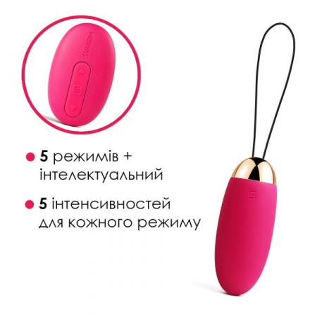 Виброяйцо с пультом управления Svakom Elva Plum Red || 