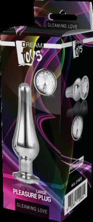 DT21825 Анальная пробка конической формы Dream Toys GLEAMING LOVE SILVER PLEASURE PLUG L || 