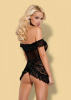 Сорочка Flores chemise Obsessive SM черная || 